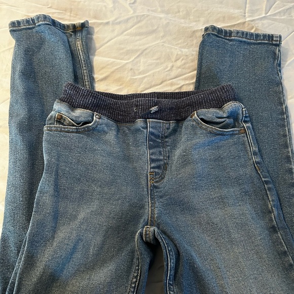 Denim Jogger Jeans with Knit Waistband - Picture 1 of 5